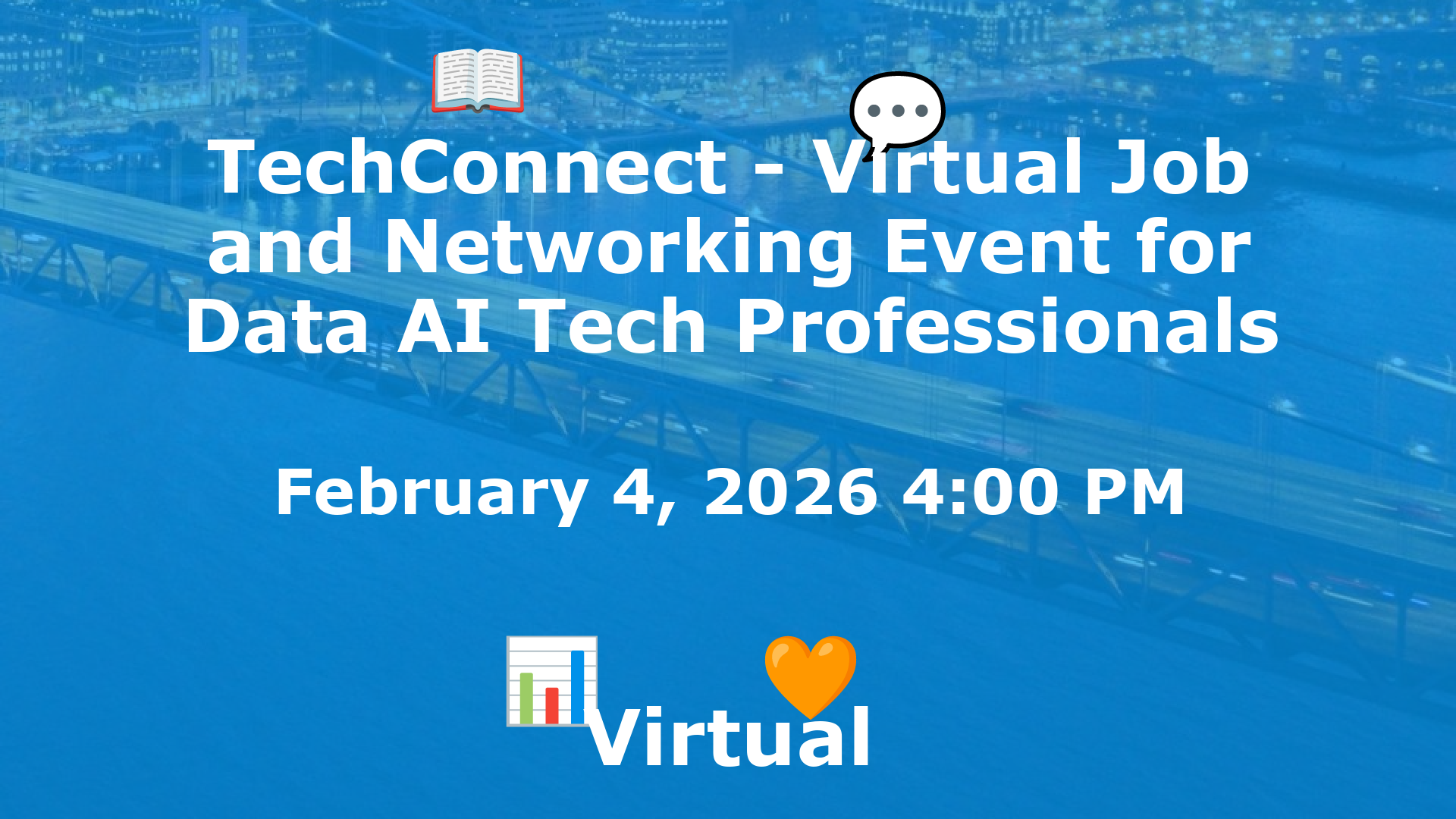TechConnect - Virtual Job and Networking Event for Data AI Tech Professionals event image